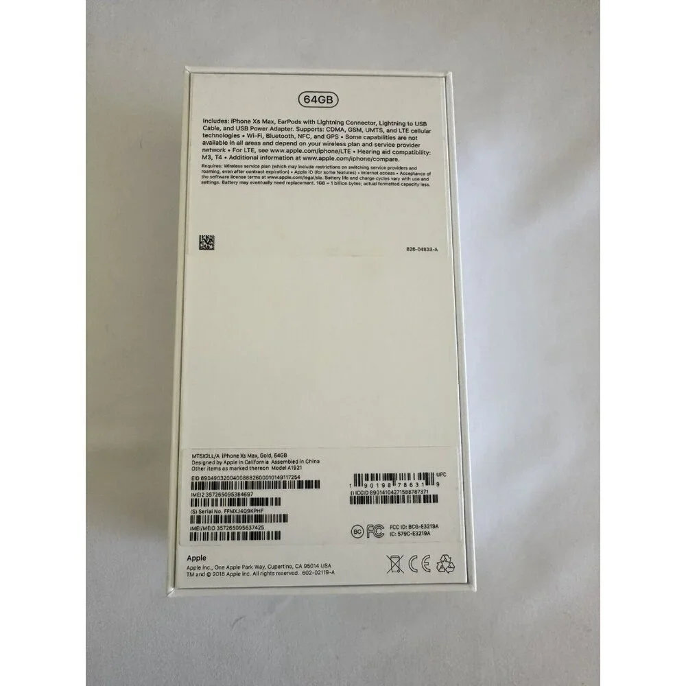 BOX ONLY 64GB iPhone Xs Max Gold Apple 🍎 Used
